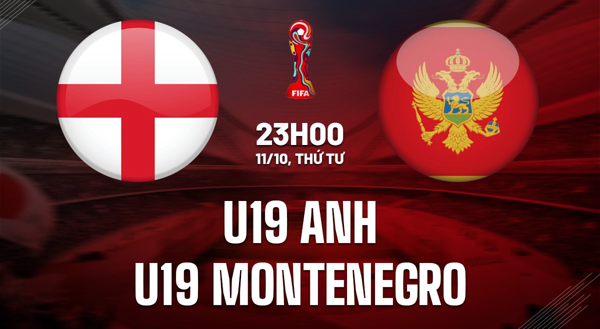 Soi kèo U19 Anh vs U19 Montenegro 23h00 ngày 11/10